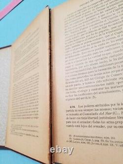 1931 1st Edition Tratado De Derecho Maritimo Antique 3 Book Danjon History Rare