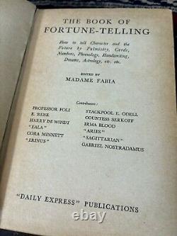 1935 The Book Fortune Telling by Madame Fabia Antique Huge Witch Heirloom