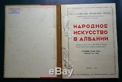 1959 Folk art in Albania Costumes Russian USSR Vintage Illustrated Book Rare Old
