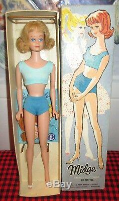 1962beautiful Rare Blonde Midge Dolloriginal Box-ossbook-gold Standmint Doll