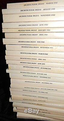 26 Issues New Rare Architectural Digest Magazine's Vintage 1979-1983 Must See