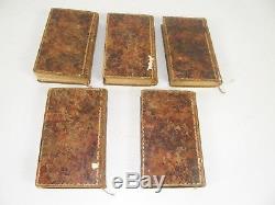 5 Vol. Antique Rare Books 1759 Deuvres De Monte Monsieur de Montesquieu Works