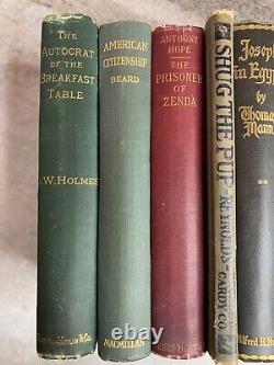 8 Vintage Antique Hardcover Canvas Gilt Gilded Books Book Estate Collection