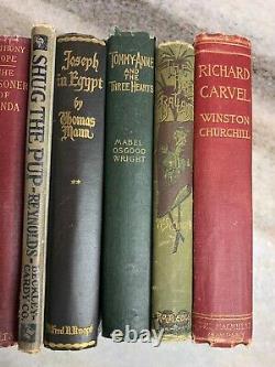 8 Vintage Antique Hardcover Canvas Gilt Gilded Books Book Estate Collection