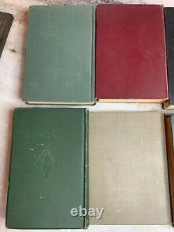 8 Vintage Antique Hardcover Canvas Gilt Gilded Books Book Estate Collection