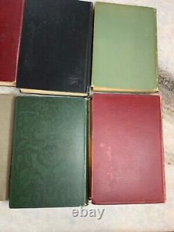 8 Vintage Antique Hardcover Canvas Gilt Gilded Books Book Estate Collection