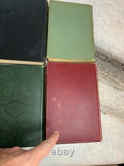 8 Vintage Antique Hardcover Canvas Gilt Gilded Books Book Estate Collection