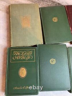 9 Vintage Antique Hardcover Canvas Gilt Gilded Books Book Estate Collection