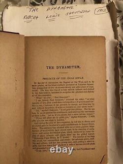 A Rare Antique Book 1912 The Dynamite By Robert Louis Stevenson Published
