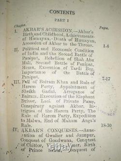 A Short History Of Akbar Mughal Administration Rare Antique Book India 1949