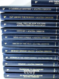 AGATHA CHRISTIE Mystery Collection Bantam Leatherette LOT OF 23 VERY GOOD