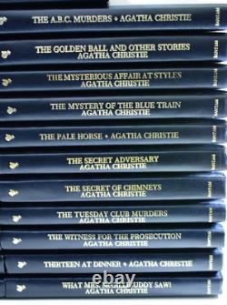 AGATHA CHRISTIE Mystery Collection Bantam Leatherette LOT OF 23 VERY GOOD