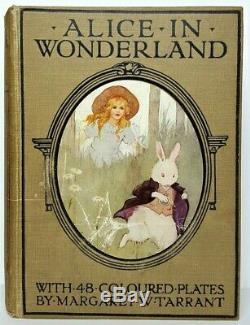 ALICE IN WONDERLAND Antique COLOR EDITION Alice's RARE Adventures LEWIS CARROLL