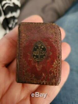 ANTIQUE MINIATURE BIBLE STORY ENGLISH 1771 Leather So unusual in lanquage RARE