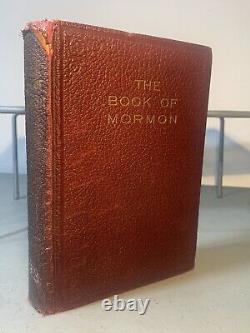 ANTIQUE RARE 1921 BOOK OF MORMON RED HC With CANNOT ERROR GREAT CONDITION (8D)
