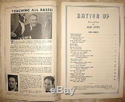 ANTIQUE RARE 1938 MAJOR LEAGUE BASEBALL THEME SONG BOOK BATTER UP w PHOTOS