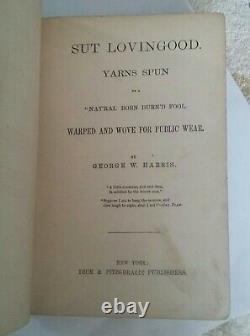 ANTIQUE RARE BOOK 1800's First Edition Sut Lovingood's APPALACHIA 1867