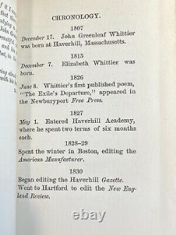 ANTIQUE RARE BOOK 1901 BEACON BIOGRAPHIES'John Greenleaf Whittier 1ST EDITION