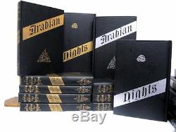ARABIAN NIGHTS Complete Set FINE BINDINGS Antique Vintage Richard Burton Rare