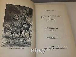 Adventures of Don Quixote Rare Excelsior Version American 1880s Antique Book