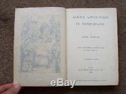 Alice's Adventures In Wonderland Macmillan & Co 1872 Rare Antique Hardback Book