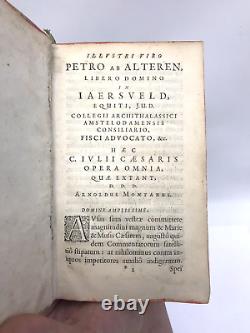 Antique 1600s Book, G. Julius Caesar Variorum (1670) Montonus & Scaliger