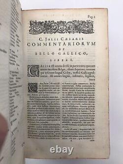 Antique 1600s Book, G. Julius Caesar Variorum (1670) Montonus & Scaliger