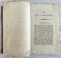 Antique 1798 LECTURES ON THE ART OF READING Leather Bound THOMAS SHERIDAN Rare
