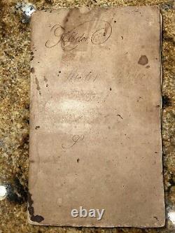 Antique 1807 Wilder Bowers Billerica Handwritten Book Math Rare Unique Read