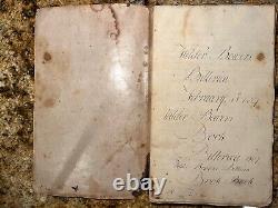 Antique 1807 Wilder Bowers Billerica Handwritten Book Math Rare Unique Read