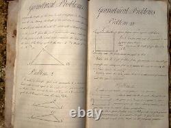 Antique 1807 Wilder Bowers Billerica Handwritten Book Math Rare Unique Read