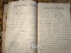 Antique 1807 Wilder Bowers Billerica Handwritten Book Math Rare Unique Read