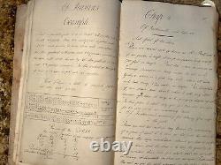 Antique 1807 Wilder Bowers Billerica Handwritten Book Math Rare Unique Read