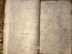 Antique 1807 Wilder Bowers Billerica Handwritten Book Math Rare Unique Read