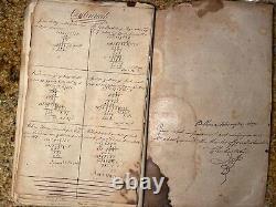 Antique 1807 Wilder Bowers Billerica Handwritten Book Math Rare Unique Read