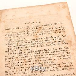 Antique 1817 U. S. Army Infantry Regulations Rare Early Leatherbound Book