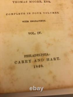 Antique 1843 BYRONS WORKS Vol IV RARE BOOK