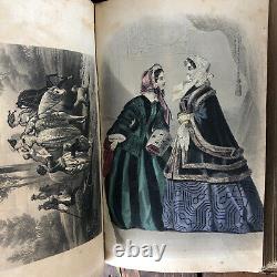 Antique 1854 1843 Godey's Lady's Books RARE ILLUSTRATED FASHION VICTORIAN