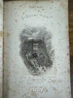 Antique 1861 Leather Bound Poetry Book The Poetical Works Of John Milton