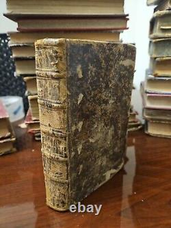 Antique 1880 French Collection Funeral Orations of Eloquence Leather Book