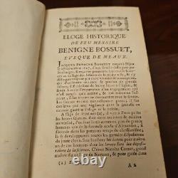 Antique 1880 French Collection Funeral Orations of Eloquence Leather Book