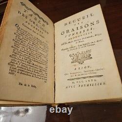 Antique 1880 French Collection Funeral Orations of Eloquence Leather Book