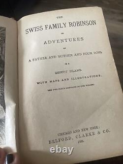 Antique 1885 Swiss Family Robinson Book Routledge Classics Rare-Pierre F Herrick