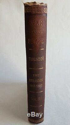 Antique 1886 War And Peace-Tolstoi (Vol. II The Invasion 1807-1812) Rare