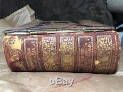 Antique 1891 The Pronouncing Ed. FAMILY HOLY BIBLE Very Rare Heavy Book, 5 Thick
