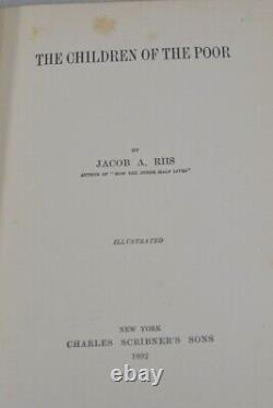 Antique 1892 The Children of The Poor, orphans Jacob A. Riis 1st rare original