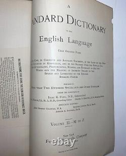 Antique 1895 Standard Dictionary of the English Language Books Set 2 Vols Rare