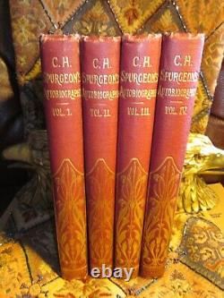 Antique 18994 Vol Setc H Spurgeon's Autobiographyvery Rarefabulous