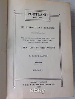 Antique 1911 PORTLAND OREGON It's History and Builders Vol. II & III Books RARE
