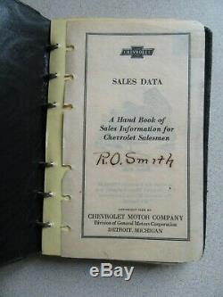 Antique 1927 Chevrolet Chevy Sales Data Hand Book Dealer Cars Trucks Prices Rare